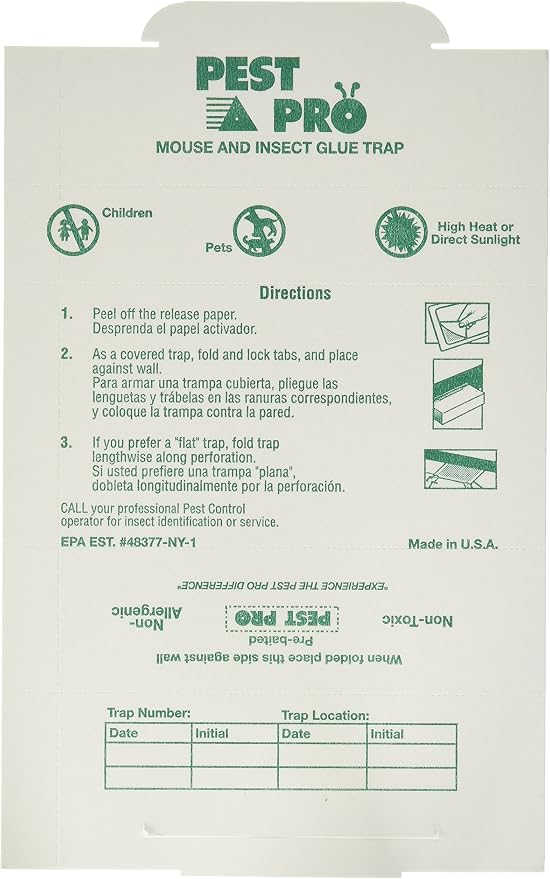 Pest Pro Mouse, Spider, Roach & Insect Glue Boards - 75 Count - Peanut Butter Scented (Non-Allergenic)