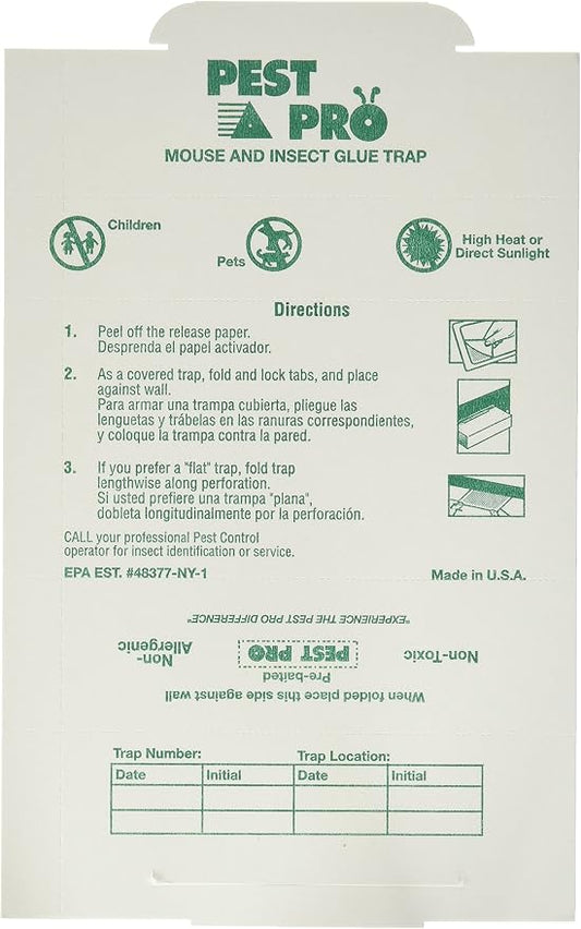 Pest Pro Mouse, Spider, Roach & Insect Glue Boards - 75 Count - Peanut Butter Scented (Non-Allergenic)