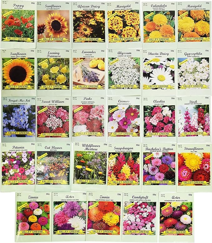 Black Duck Brand Set of 70 Veggie and Flower Seed Packets Several Varieties Including Forget Me Not!
