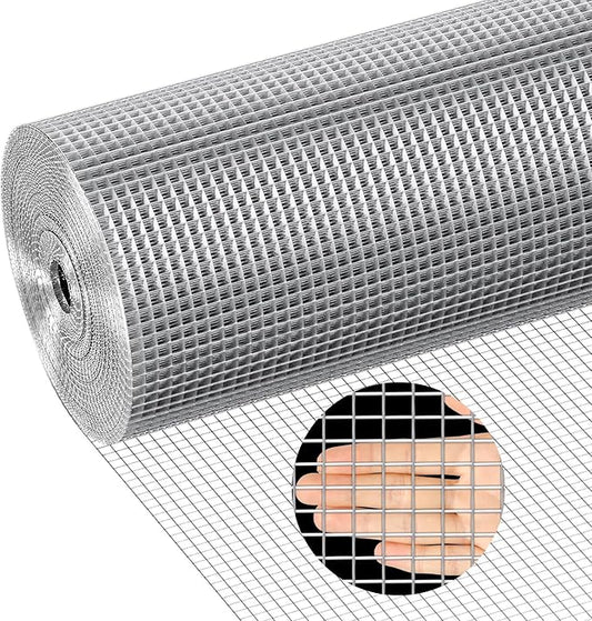 apbgwj Stainless Steel Welded Wire Mesh, 1/4 inch Hardware Cloth, 22 Gauge Chicken Wire Fence Mesh Cage Poultry Garden Plant Support Containment Fence(15.7in×24ft)