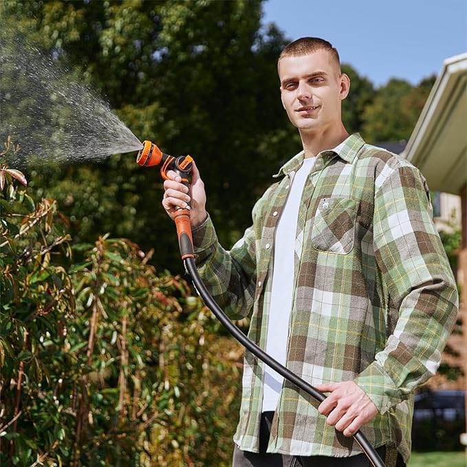Giraffe Tools Garden Hose 5/8", Water Hose Heavy Duty, Flexible, Lightweight Hybrid Hose with Swivel Handle, 5ft Male to Female Fittings, Burst 600 PSI, Short Leader Hose