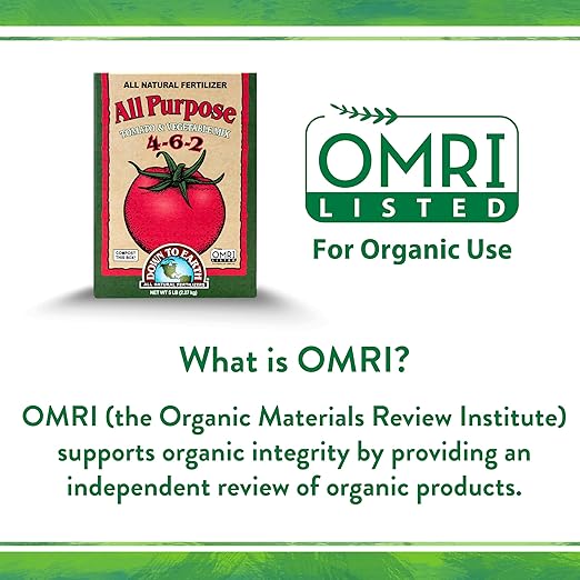 Down To Earth All Natural Fertilizers Organic All Purpose Tomato & Vegetable Mix - Plant Food for Tomatoes, Peppers, Herbs and Flowers 4-6-2, 1 lb