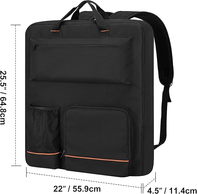 HODRANT Solar Panel Storage Bag, Travel Backpack Compatible with Jackery SolarSaga 100W 100X 200W, Padded Carrying Case for 2 Panels, Portable Carrier with Pockets