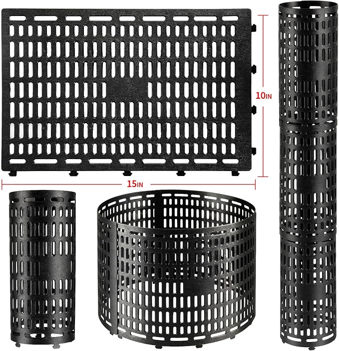 YGAOHF Tree Trunk Protector, 15 Pack Plant and Tree Guard Protector, Expandable Tree Bark Protector, Around Trunk Bark, Great Protection from Trimmers, Mowers, Animals (Black)