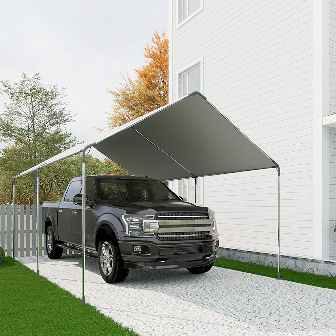 6 Leg Carport Kits，High Peak Canopy Fitting Kit with 1-3/8" ID, Galvanized Steel Carport Connectors, shed Frame kit DIY Project