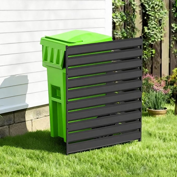 1 Panels Air Conditioner Fence，42" H x 38" W Outdoor Freestanding Privacy Panel Screen Trash Can Decorative Fence Panel No Dig Backyard Fencing for AC, Patio, Pool, Outside, Backyard, Balcony