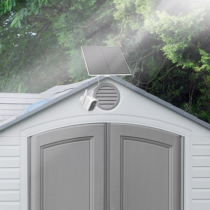 Feit Electric Solar Panel Continuous Charger Panel/SOL/CAM Compatible Feit Electric Smart Outdoor Camera CAM/WM/WiFi/BAT, 9ft Cord, Micro-USB, Adjustable Mounting Bracket (Pack of 3)