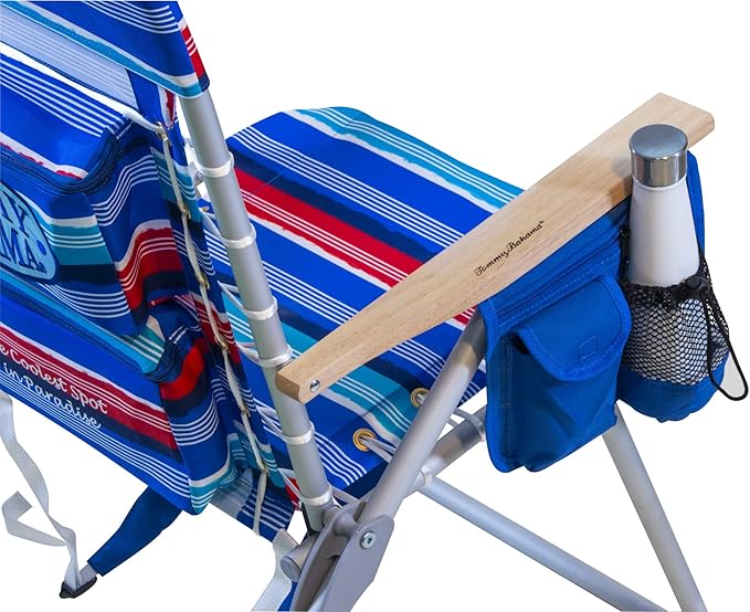Tommy Bahama Hi-Boy 17" Seat Height 4-Position Lace-Up Suspension Folding Beach Backpack Chair