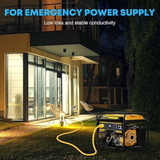 Kohree 30 Amp Generator Extension Cord 4 Prong 40FT, NEMA L14-30P/L14-30R, 125/250V 7500W 10 Gauge Heavy Duty L14-30 Generator Power Cord, Twist Lock 30Amp Generator Cord