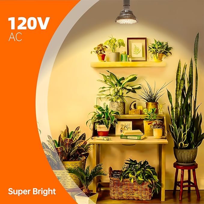Bstrip Hanging Grow Light for Indoor Plant, 25W Full Spectrum Hanging Plant Light, 3000K LED Grow Light Bulbs with 16.4FT Power Cord, 1 Pack