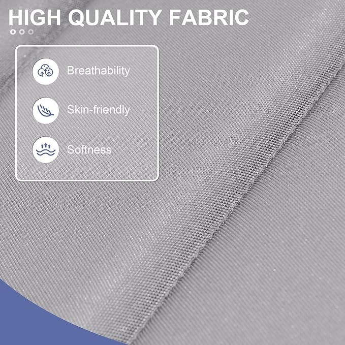 Crestlive Products Chaise Lounge Cushion Outdoor Set of 2, Foldable Waterproof Pool Lounge Chair Cushions with Straps, Lounger Cushions for Outdoor Furniture， 71''Lx21''W (Light Gray)