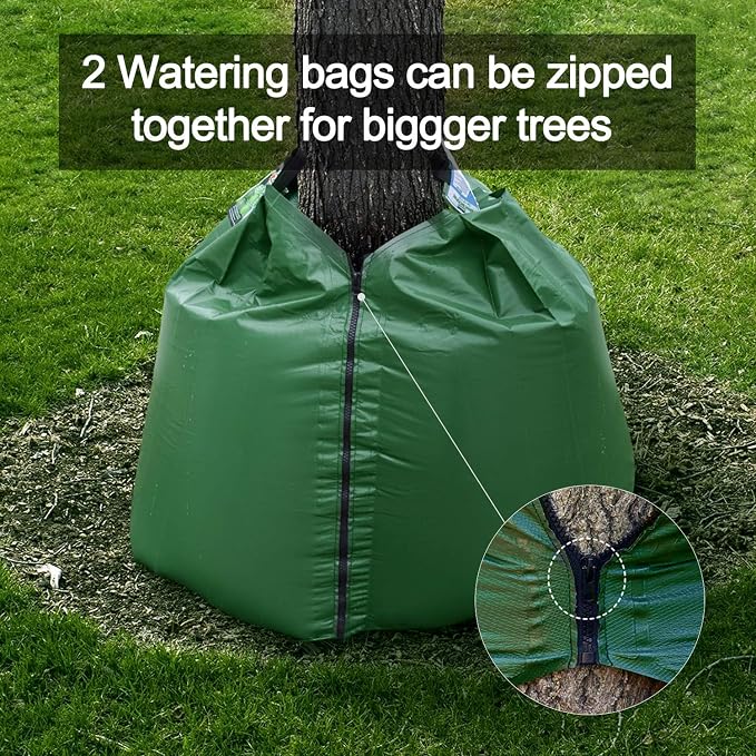 3 Pack 20 Gallon Tree Watering Bags, Reusable, Heavy Duty, Slow Release Water Bags for Trees, Premium PVC Tree Drip Irrigation Bags