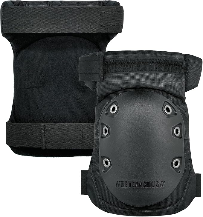 Gel Foam Knee Pads with Comfort Hinge Straps, Rubber Hard Cap, Hook & Loop Closure, Ergodyne ProFlex 435HL