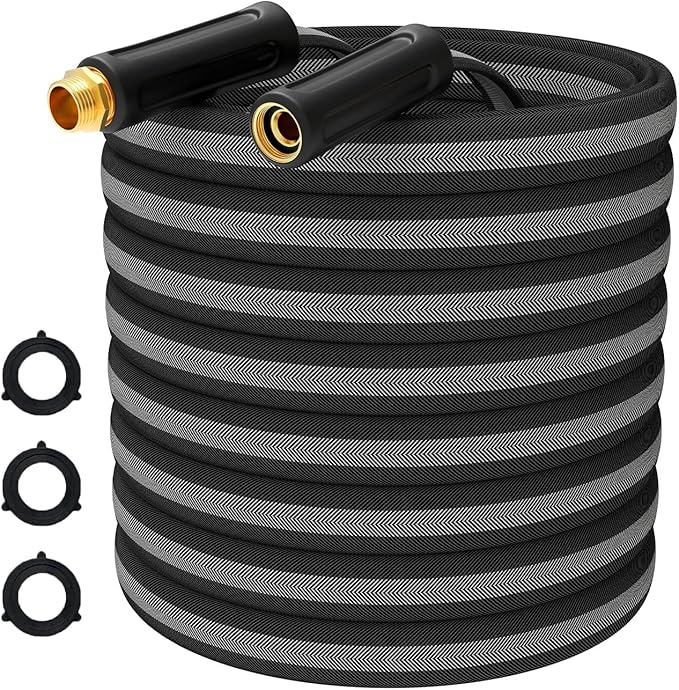 25ft Garden Hose Lightweight Flexible Water Hose, Abrasion Resistant, Kink Free, Durable Sturdy Hoses 2025 Up Graded Thicken Waterhose 700 PSI for Outdoor, RV, Marine, Convenient Storage, 3/4GHT