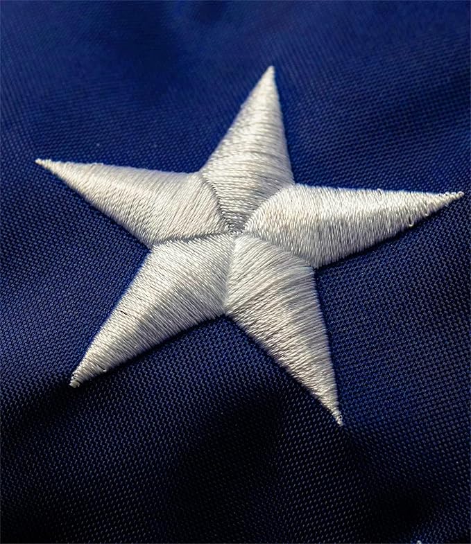 American Flag 5x8 FT Long Lasting 420D Heavy Duty US Flags for High Wind TearProof Polyester USA Flag with Embroidered Stars, Sewn Stripes, Brass Grommets