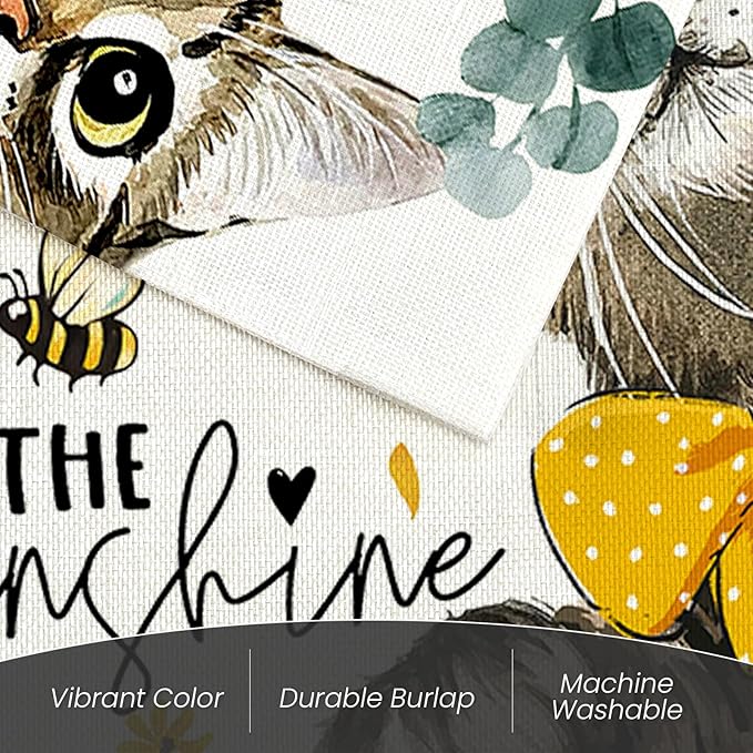 Summer Cat Garden Flag for Outside 12x18 Double Sided,Be The Sunshine Cat with Sunflowers Small Yard Flags, Seasonal Decor for Spring Farmhouse Holiday Outdoor