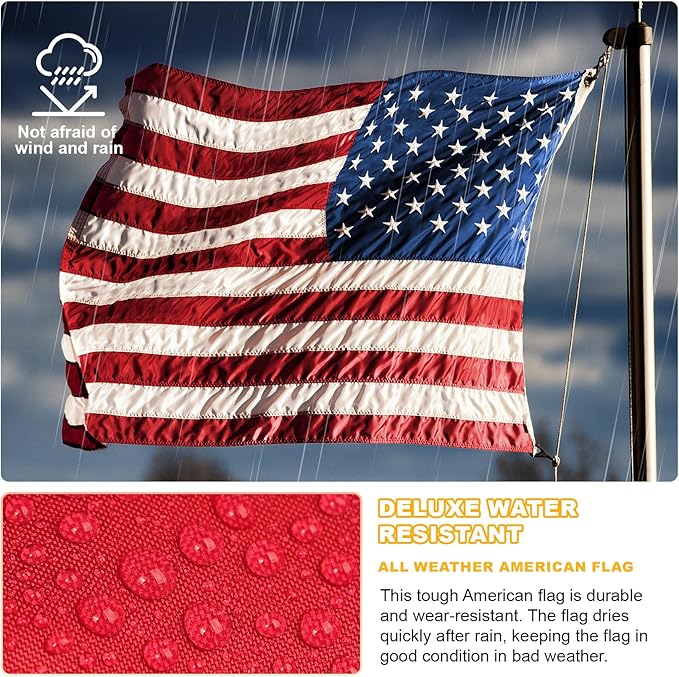 5x8 American Flag Outdoor Heavy Duty,5by 8 American Flag,US Flag,5' x 8' America Flag,America Flags For Outside 5x8,Embroidered USA Flags 5x 8,Long Lasting 5 by 8 Best High Wind all Weather US Flags