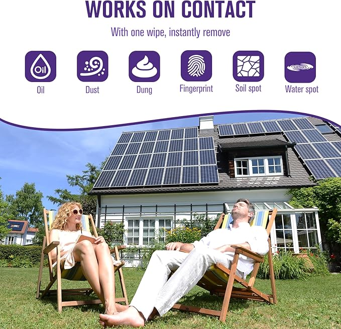 Teexpert Solar Panel Cleaner (1Gallon Makes 600 Gallons), Ultra Concentrated Glass & Solar Panel Cleaning, Pro Quick Dry Streak-Free Remove Dirt, Dust, Droppings, Fingerprints, Oils & Water Spots