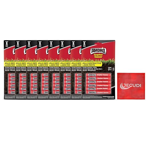 Amdro Gopher Gasser Bundle Pack – 8 Packs of Gopher Gassers (48 Total) with Professional Contractor Tips – Rodent Control for Lawns, Gardens & Golf Courses – Outdoor Use Only (8)