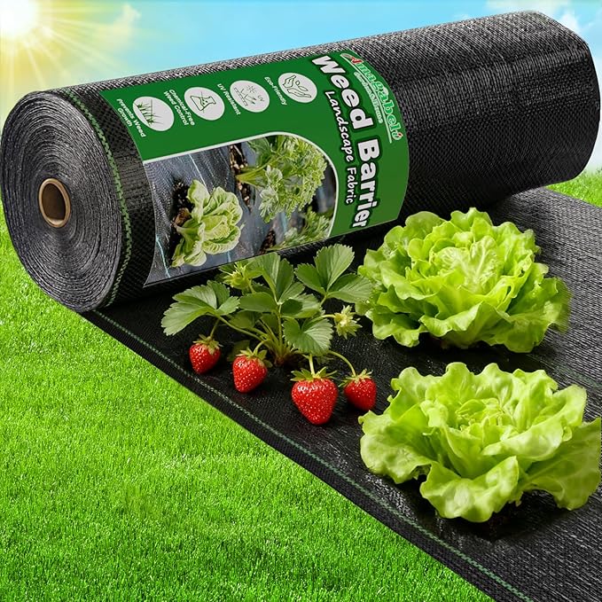 AMAGABELI GARDEN & HOME 6ft x 300ft Weed Barrier Landscape Fabric 3.2oz Garden Cloth Heavy Duty Weed Control Blocker Mat Gardening Ground Cover Non Woven Geotextile Block Fabric Driveway Underlayment