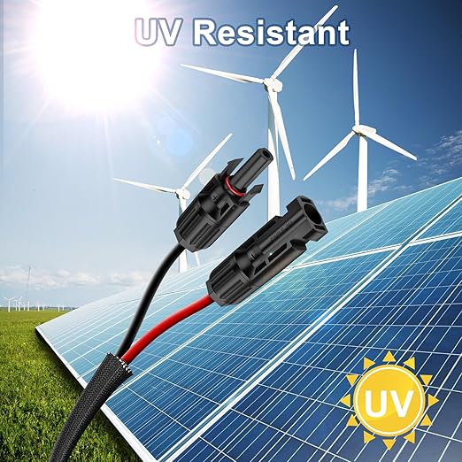 40FT 12AWG Solar Panel Extension Cable with Female and Male Connectors, Solar Cable for Solar Panels, Charge Controllers and Solar Generator (12AWG, 40FT)