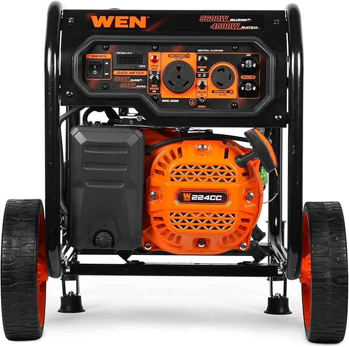 WEN 5600-Watt Portable Generator, 224cc, Transfer-Switch and RV-Ready (GN5600)