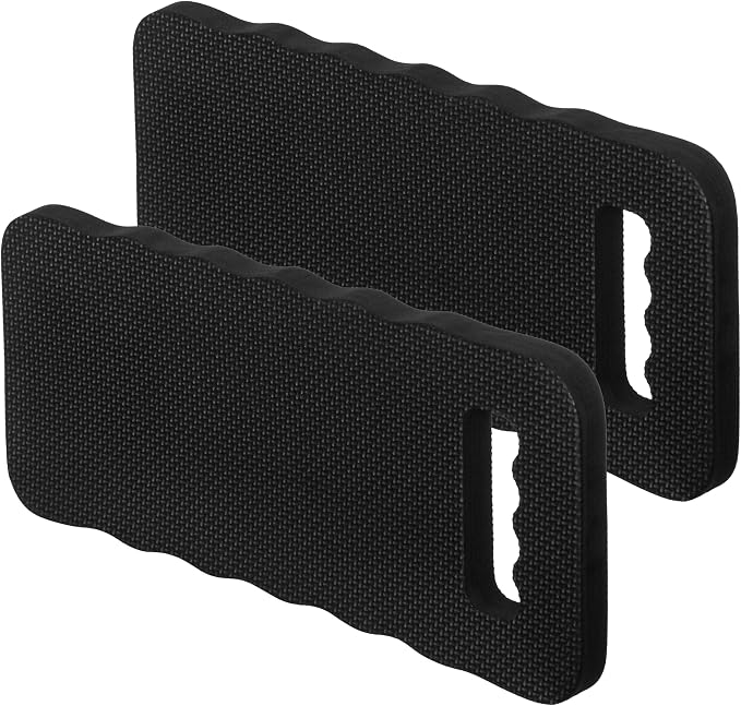 Gardenised Extra Thick Foam Kneeling Pad for Gardening and Exercise Soft Comfortable Knee Cushion Mat for Floor Work Yard Tasks and Home, Set of 2 Small Black