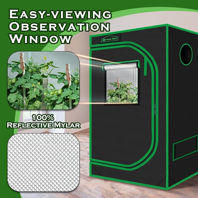 24"x36"x60"Grow Tent for Plants Mylar Hydroponic Grow Tents Indoor Grow Room for Plant Fruit Flower Veg with Removable Waterproof Floor Tray