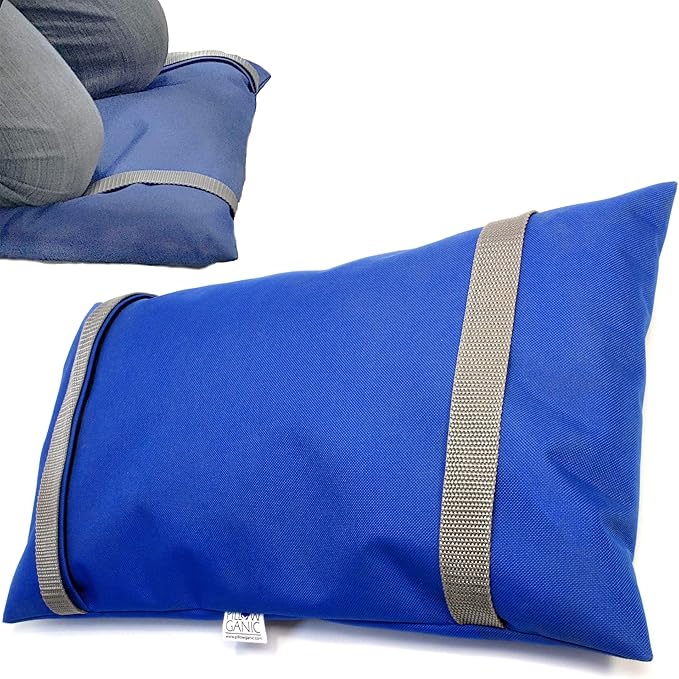 PILLOW GANIC Kneeling Pad, Superior Comfort Compared to Foam Pads. Made in USA, Weatherproof Natural Hull Filling Yard Work Gardening Shop Yoga Exercise Praying Bath Kneeler