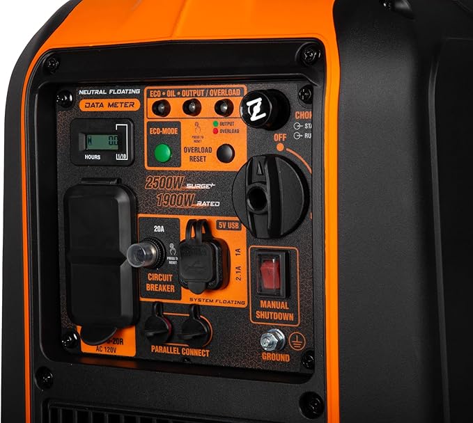 WEN 2500-Watt Inverter Generator, Quiet, Portable, and Lightweight with Fuel Shut Off (56250i)