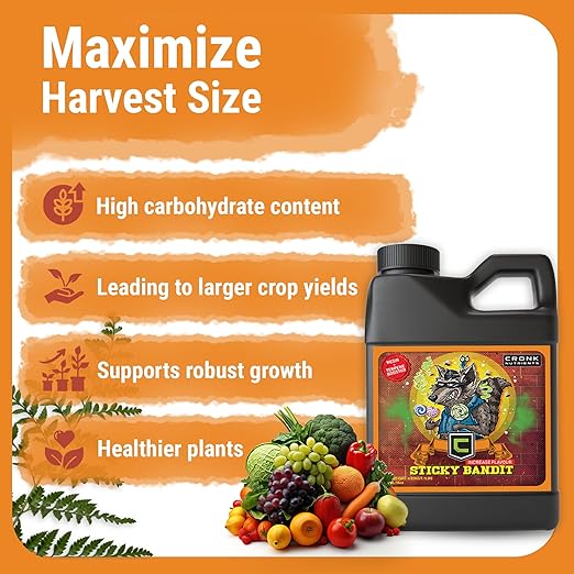 Cronk Nutrients Sticky Bandit Plant Food Carbohydrate – Boost Plants Flavour and Resin Production – Suitable for Soil, Soilless and, Hydroponic – Increase Aroma and Taste, 500mL