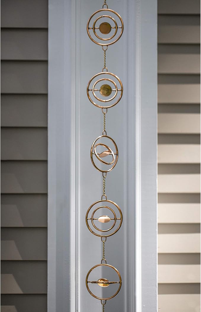 Good Directions 472P-8 Stelllar Rain Chain 8-1/2 Feet Long, 13 Large Figures, 100% Pure Copper