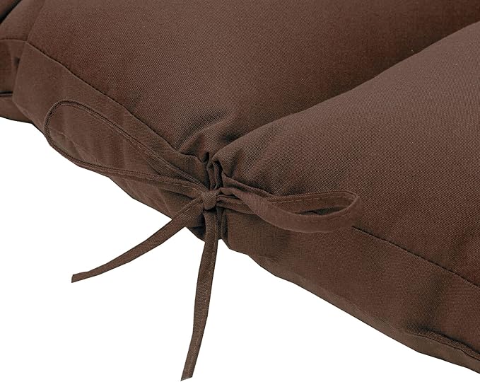QILLOWAY Outdoor High Back Chair Cushion for Adirondack, All Weather Rocking Chair Cushions Thick Padded Replacement for Patio Furniture Set of 4,Coffee
