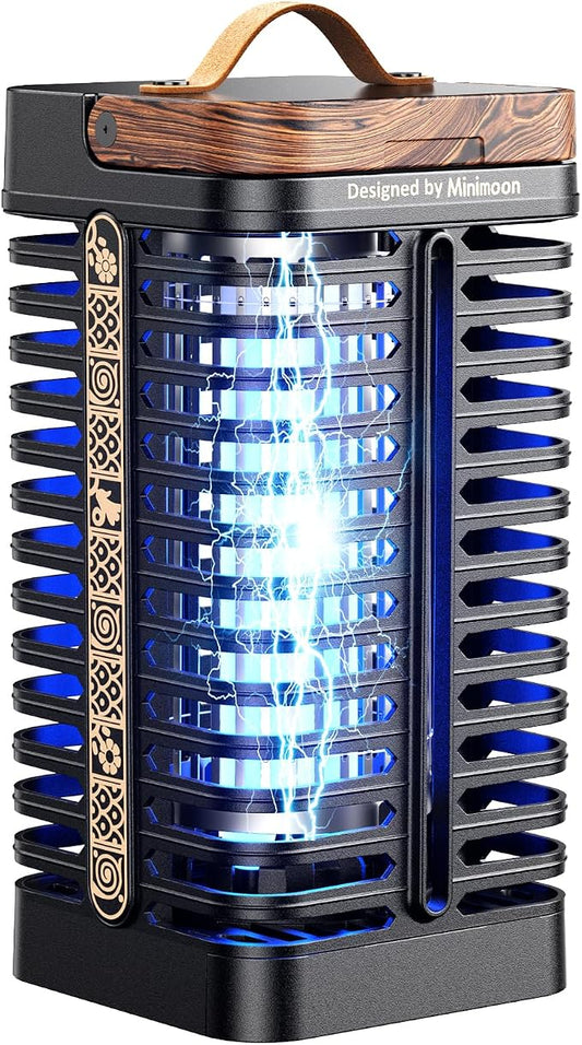 Minimoon Bug Zapper Outdoor & Indoor 4200V Electric Mosquito Zapper 15W Fly Trap, Western Theme,Waterproof, 5.9 Ft Cord, Fly Zapper for Home, Patio, Backyard