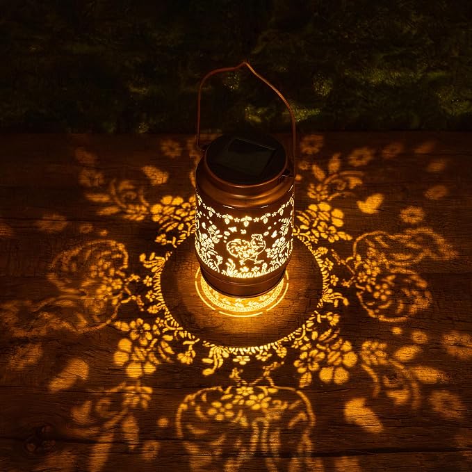 Chicken Solar Lanterns Outdoor Waterproof, Rooster Gifts for Women Men Farmhouse Lovers Hanging Solar Lights for Outside, Decorative Light for Garden Patio Porch Yard Decor