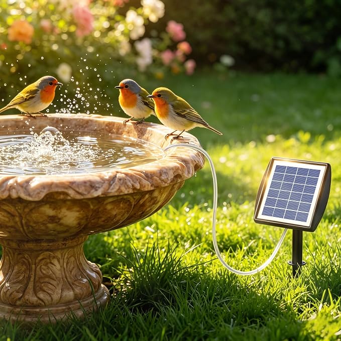 2W Solar Pond Aerator, Solar Air Pump with 2 Air Stones, Dual Working Modes, Solar Aerator for Pond, Fish Tank, Aquarium, Outdoor Fishing