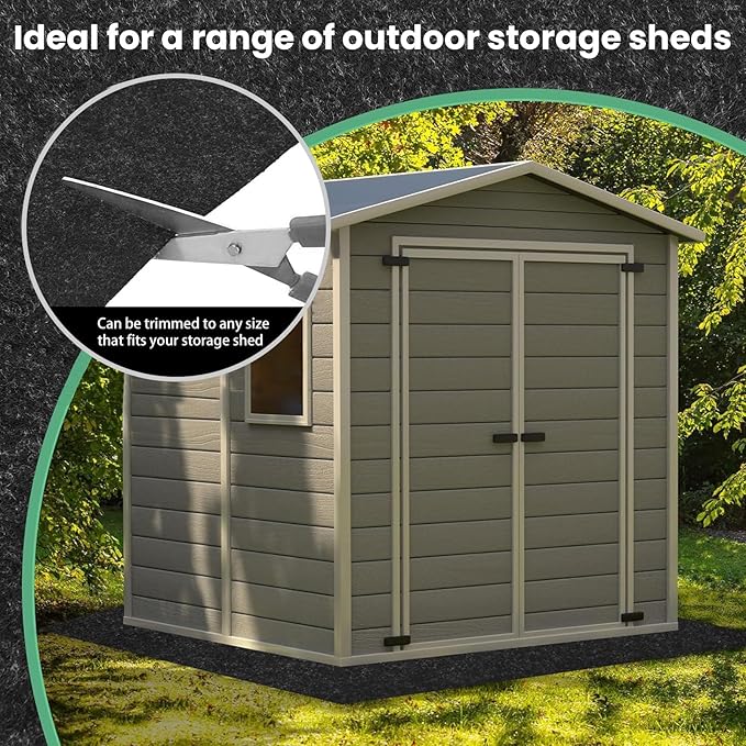 3 Pcs 6 x 4 ft Outdoor Storage Shed Floor Mat Waterproof Non Slip Carport Protect Mat for Patio Furniture