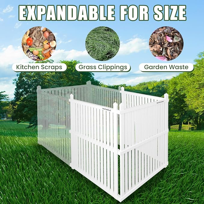 Air Conditioner Fence 3 Panels, 36" W x 45" H Outdoor Trash Can Fence, Easy Assembly Decorative Privacy Screen for AC Units & Pool Equipment