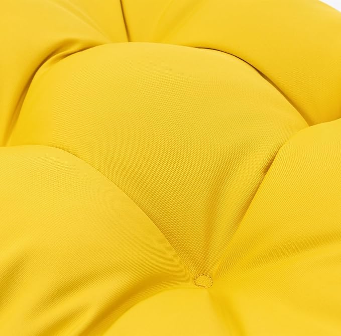 QILLOWAY Outdoor High Back Chair Cushion for Adirondack, All Weather Rocking Chair Cushions Thick Padded Replacement for Patio Furniture,Yellow