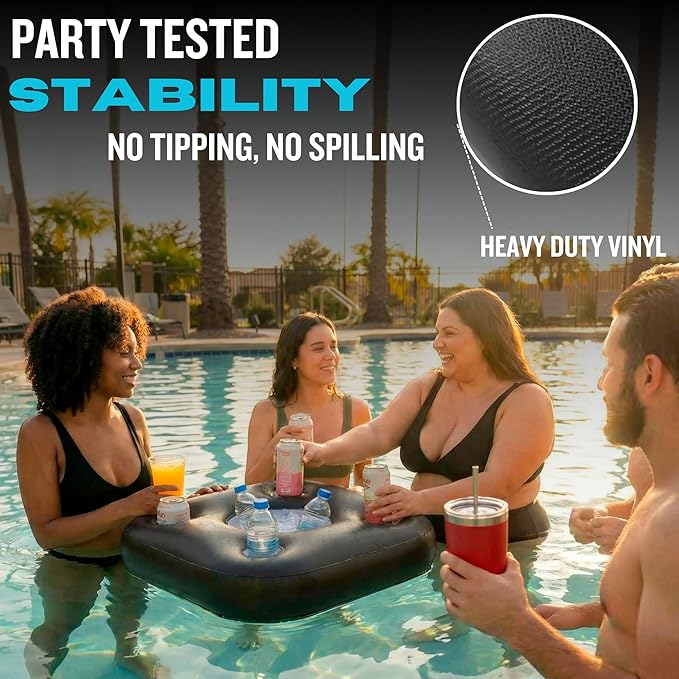 DIVEBLAST Floating Cooler for Pool, Lake, River & Kayak - Holds Up to 24 Cans with Ice - Leakproof Insulated Cooler for River Floating