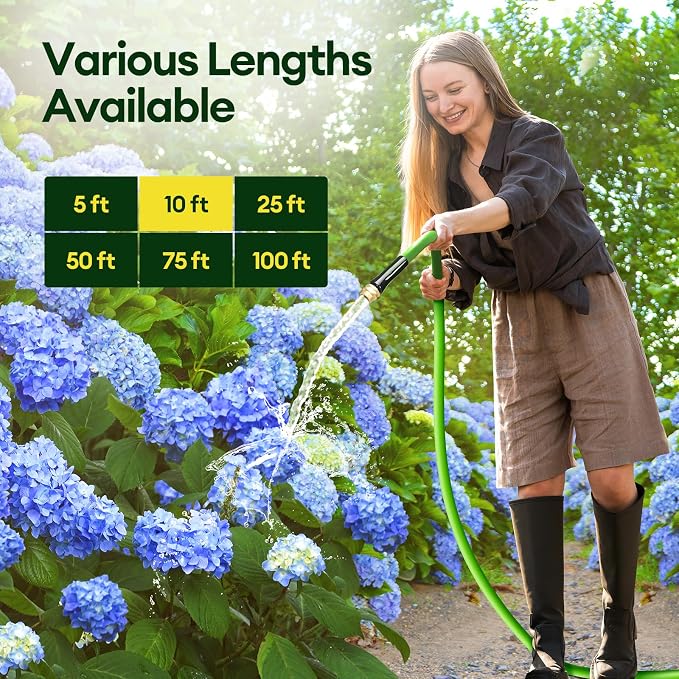 Maygrove 10 ft Garden Hose, 5/8 in ID, Heavy-Duty, Leakproof, Kink-Resistant Water Hose with Swivel Brass Fittings, 600 PSI Burst Rating, Ideal for Car Wash & Lawn Watering