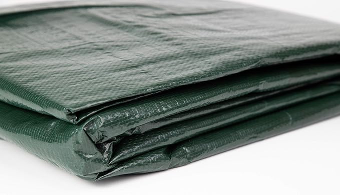 Blue Wave Arctic Armor 30x50-ft Rectangular In-Ground Pool Winter Cover | Solid polyethylene, black underside, heat-sealed seams, grommets, cable, winch, 5-ft overlap, 12-yr support, green