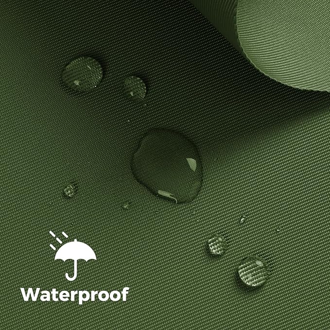 Nylon Fabric, 58" W 420D Waterproof Fabric 1 Yard Ripstop Nylon Material Outdoor Upholstery Twill Sewing Material for Patio Chair, Cushion, Purse, Tote Bag, Tent, Tarp Cover, DIY Project Retro Green