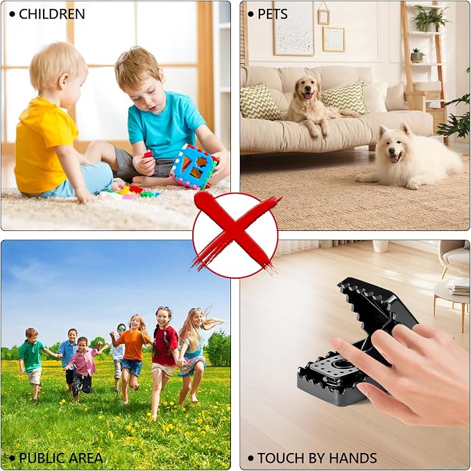 USKICH 8 Pack Mouse Traps Indoor for Home, Mouse Trap for House Indoor Kill, Reusable Mice Traps, Small Rat Traps for Home, Quick-Set Effective Mousetraps for Family