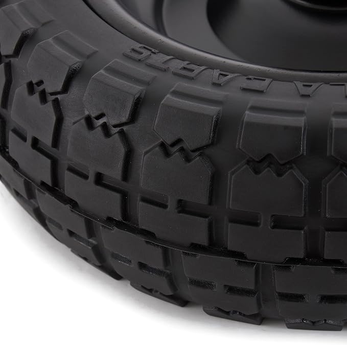 Gorilla Carts 2-Pack 10 Inch No-Flat Replacement Tires, 300 lb Capacity Each – Solid Polyurethane, 2.16” Hub, 5/8” Bore – Fits Lawn & Garden Utility Wagon, Hand Truck, Air Compressor, Pressure Washer