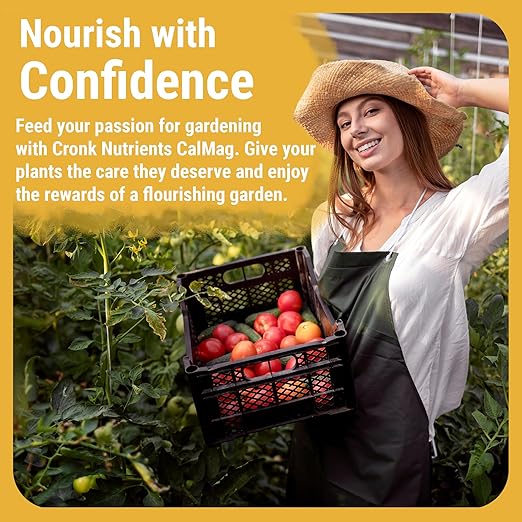 Cronk Nutrients CalMag 2-0-0 - Calcium, Magnesium and Iron Plant Fertilizer – Compatible with Soil, Soilless and Hydroponic Garden – Correct Common Deficiencies for Indoor & Outdoor Plants, 1L