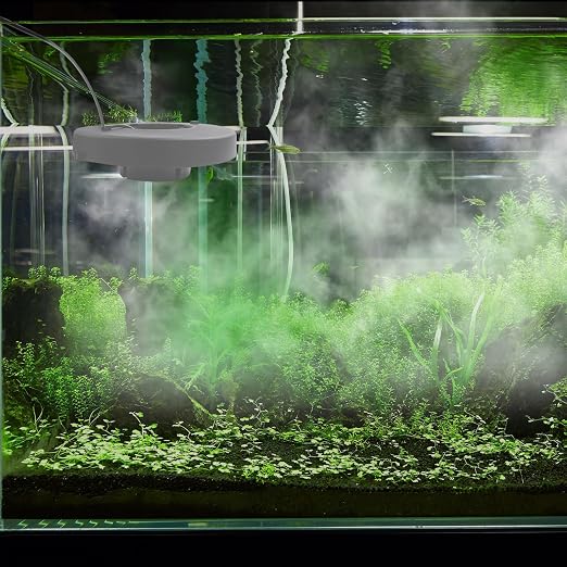 3-Head Mist Maker with Waterproof Power Supply & Floating Device, Pool Pond Fogger for Outdoor Water Features, US Standard, Decorative Cooling for Homeowners