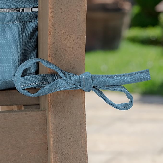 Arden Outdoor Deep Seat Cushion Set, 22 in x 24 in, Weather-Proof, Rain-Proof, Fade Resistant Patio Cushion French Blue Texture