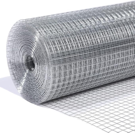 24" x 100' Hardware Cloth 1/4" Mesh 23 Gauge-Hot Dip Galvanized After Welding-Chicken Wire Fence Wire Mesh Roll Welded Wire Fencing mesh Wire Cloth Galvanized Wire Mesh Roll Gopher Barrier