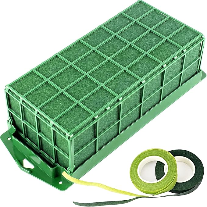 Takytao Floral Foam Cage, Dry Flower Cage Holders, Green Foam Cage Blocks for Fresh Flower Arrangements Decoration, Wedding, Interior and Garden